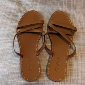 Madewell the boardwalk skinny strap slide sandal sz 9.5